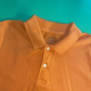 St. John's Bay Men's Size Medium Short Sleeve Orange Cotton Polo‎ Shirt